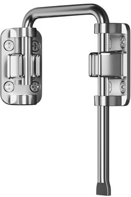ETEKJOY Patio Sliding Door Loop Lock 2-3/8 Inch U-Shaped Latch Hook Lock for Window Barn Garden Fence Gate Shed Garage Screen Door Increase Home Security Child Safety (Satin Nickel)