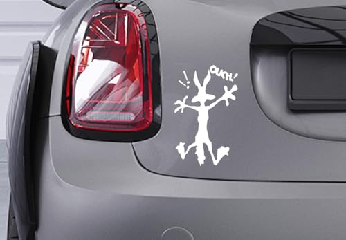 Autsch Koyote Aufkleber Ouch Cartoon Comic Funny Roadrunner