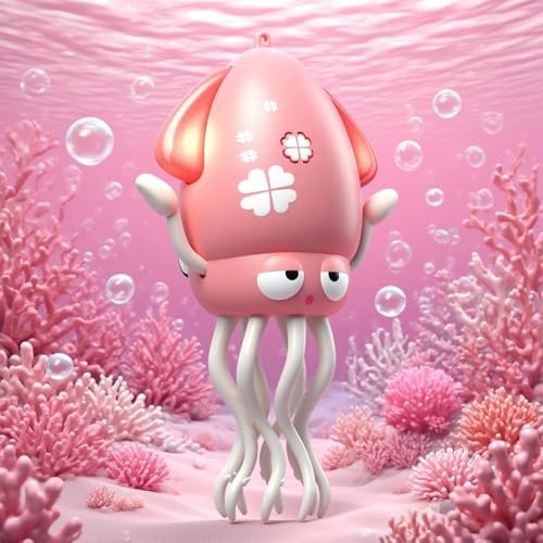 Smalody Smart Dancing Octopus Toy with LED Lights and Music, Rechargeable Interactive Baby Toys with Obstacle Avoidance, Ideal Sensory Gift for Christmas and Birthdays (Rot)