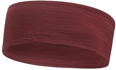 TOM FYFE Premium Merino Stirnband Unisex Burgundy/One Size aus 100% Merinowolle – temperaturregulierend, geruchshemmend – Made in Europe