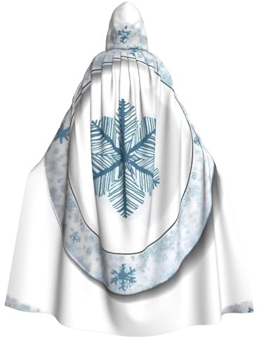 YYHHAOFA Snowflake print dinner plate Printed Halloween Adult Hooded Cloak is a super large, comfortable, and durable cloak