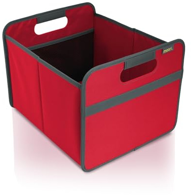 Faltbox Classic Medium Hibiskus Rot / Uni 32x37x27,5cm stabil abwischbar Polyester Premium Qualität Wohnen Einrichtung Möbel Sortierung Aufbewahren Verstauen