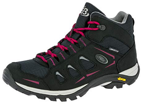 Brütting MOUNT FRAKES HIGH Damen Trekking- & Wanderstiefel, Schwarz/ Pink, 42 EU