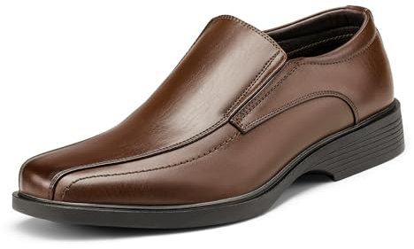 Bruno Marc Mocasín de Hombre Zapatos sin Cordones Comodos Zapatos para Hombre Cierre con Elásticos,Size 46,Marron/Oscuro,CAMBRIDGE-05