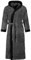Di Vadini Unisex Herren Damen Bademantel Prato mit Kapuze I Morgenmantel flauschig I Nachtwäsche aus edler Mikrofaser Farbe: Grey/Black, Grösse: L
