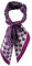 TigerTie Damen Nickituch Halstuch in lila violett silber flieder grau gemustert - Größe 60 x 60 cm