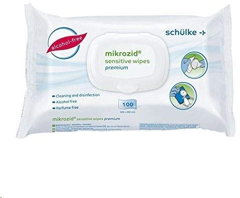 Schulke Mikrozid Sensitive Alcohol Free Premium Wipes - 100 Wipes