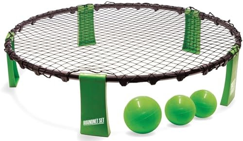 Roundnet Set, komplettes Set für den sofortigen Start, inkl. 3 Bälle, Ballpumpe und Tragetasche, ultimativer Spaßfaktor für Jung und Alt, 970980