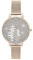Olivia Burton Analog Quarzuhr für Damen Kollektion Winter Wonderland mit Roségoldfarbenes Edelstahl-Mesh-Gliederarmband - OB16AW01