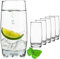 PLATINUX Trinkgläser aus Glas Set 6 Teilig 350ml geformter Boden Wassergläser Saftgläser Frühstücksglas Longdrinkgläser