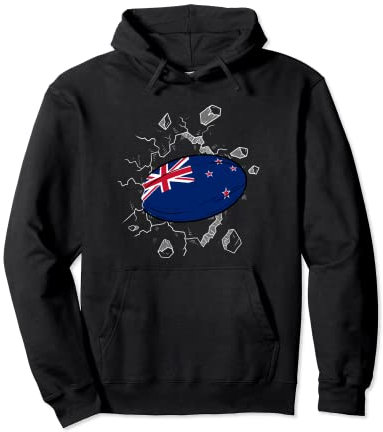 Neuseeland Rugby Trikot Neuseeland Flagge Rugby Ball Sport Pullover Hoodie