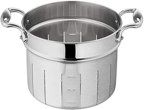 Lagostina Accademia Lagofusion 011116260522-Cestino per Pasta Inox, 22 cm, Acciaio Inossidabile