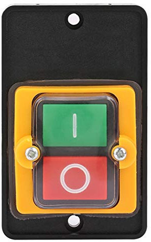 Akozon Interruttore a pulsante AC220V/380V 10A Pulsante a pulsante ON/OFF impermeabile