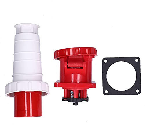 Prise industrielle, prise de courant industrielle 3 phases 4 broches dissimulée ensemble de connecteurs d'alimentation étanches 380 415V 63a 3P E