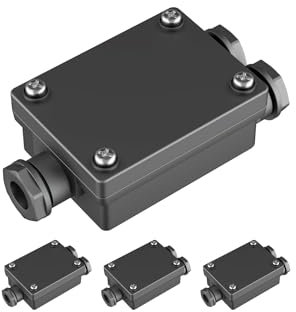 ledscom.de 4 Stück 2-fach Kabelverbinder für außen, IP68, Muffe für 6-8mm Kabel-Durchmesser