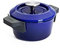 Woll Cacerola de hierro fundido con tapa y asas de silicona – Inductiva – Ø 16 cm – Pan – Cazuela – apta para todo tipo de fuegos, hierro fundido, apto para horno hasta 250°, color azul