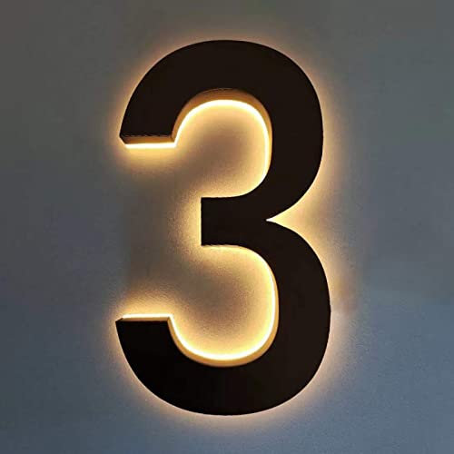 Numeri Civici Retroilluminati LED Per Esterni Insegne Luminose Per Indirizzi 6 Per Casa Luci Per Indirizzi LED Per Abitazioni Insegne Luminose Per Numeri Civici Per Esterni Luce Calda