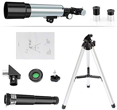 s for Astronomy Kompakter Refraktor für Kinder Erwachsene Astronomie Anfänger mit Stativ + Zenith Spiegel + Okular + F
