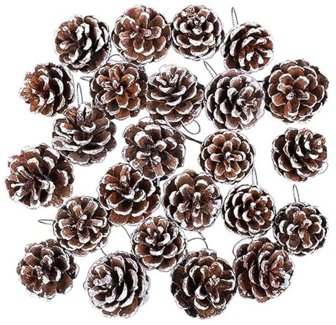 HERZWILD 48pcs Weihnachten Tannenzapfen Natürliche Mini Tannenzapfen Tannenzapfen Weihnachten Tannenzapfen Ornamente für Heimtextilien DIY Handwerk Weihnachtsbaum Herbst Winter Dekoration