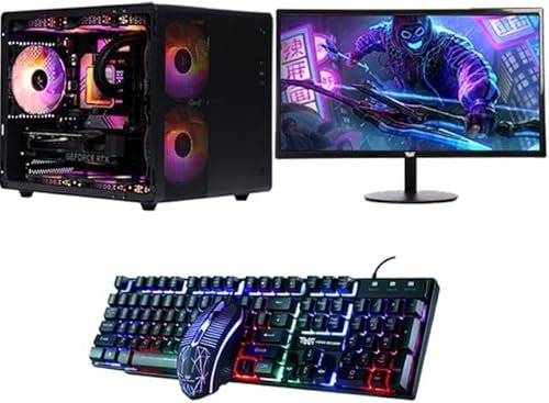 Veno Scorp Budget Gaming PC 22” 4in1 Bundle Intel Core i3-8GB RAM - 500GB HDD – GT 710 2GB Cybus 7 Fan ARGB Gaming Case - WINDOWS 10
