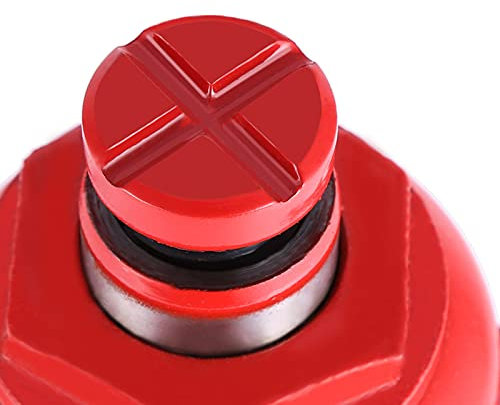 6T Heavy Duty Hydraulic Bottle Jack Lifting Car Van Caravan Vehicle Automotive Lift with Thickened Steel Plate, Skid Top, and Enlarged Base for Stability