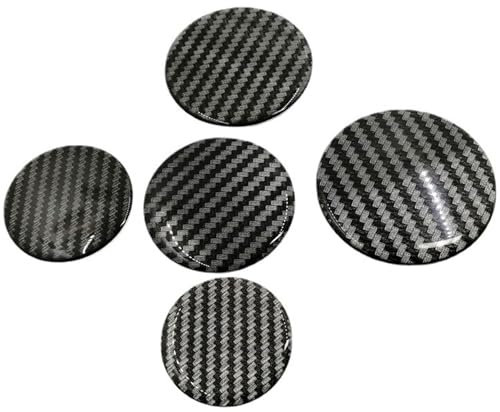 Felgenkappen Aufkleber Radkappen Sticker Rad-Aufkleber Universal Autoaufkleber für Radkappen Nabenkappen Radnabendeckel, Carbon Schwarz Radnabenabdeckung Aufkleber Auto Zubehör (Schwarz, 45mm)