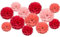 Red Tissue Paper Pom Poms Hanging Party Decorations for Birthday Wedding (12pcs)