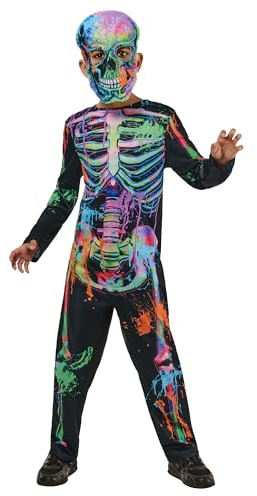 Rubies Official Bonesky Graffiti Skeleton Costume, Kids Fancy Dress