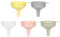 WOEIFGV Lot de 5 entonnoirs à large ouverture en polypropylène (PP) Transparent, Vert, Jaune, Bleu 5,5 cm