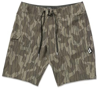 Volcom Mod Tech Herren-Badehose, 50,8 cm, Boardshort, Brindle, 33