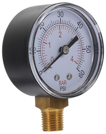 Milisten Manomètre Pression Piscine Et Inoxydable Compact Et Jauge Utile pour Filtre Piscine Npt