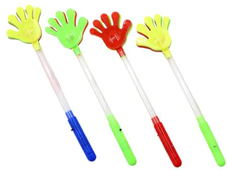 Kisangel 3 Juegos Aplauso Brillante Tablero De Badajo Accesorios Rave Juguete Agitarse Barra De Luz Led Junta Ruidiculos Atmos Aplauso Festivo Badajo De Mano Divertido El Plastico 4 Uds * 3