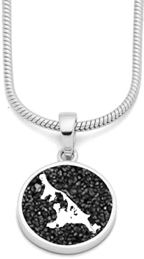 DUR Usedom klein Damen Anhänger aus Sterling-Silber in der Farbe Silber, Schwarz, Maße: 24x15mm, P3346