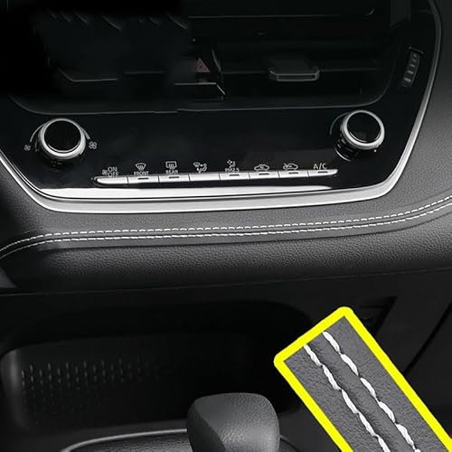 SPYKEY Auto Leisten Trim Für Toyota CH-R 2016-2020,Auto Selbst-Klebe Moulding Trim Auto Innen Auto Styling Dashboard PU Leder Dekoration Linie,C-White 1m