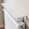 Etagere Radiateur à Poser Sans Percer,Support Tablette Radiateur,Étagère sur radiateur,Tablette pour Radiateur,Cache Radiateur Flottantes en Aluminium,pour Le Rangement et la Décoration,Blanc(35cm)