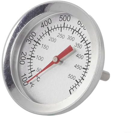 Lot de 25 thermomètres en acier inoxydable de 50 à 500 °C pour barbecue, grill, four