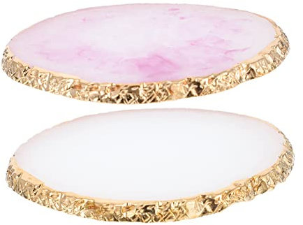 KAILIKETIY 2pièces Palette De Résine à Peindre Pour Nail Art Bac à Peinture Avec Bord Palette De Gel à Ongles Pour Mélanger Support Pour Vernis Gel