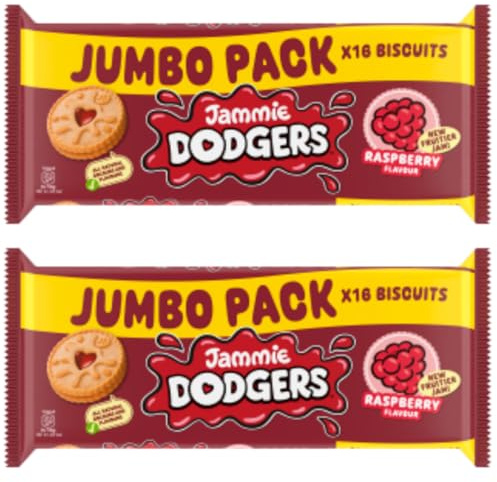 Snack Bundle consisting of Jammie Dodgers – 2 x 280g Family Packs | Classic Raspberry-Filled Biscuits