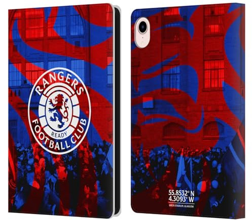 Head Case Designs Licenza Ufficiale Rangers FC Stadio Logo Stemma Custodia Portafoglio in Pelle Compatibile con Apple iPad Mini (2021/2024)