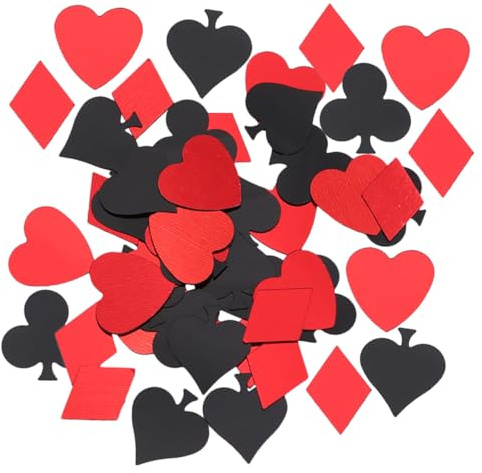 VALICLUD Lustige Poker Konfetti Streudeko 90g Bunt aus Kunststoff für Tischdekoration Geburtstag Party Hochzeit
