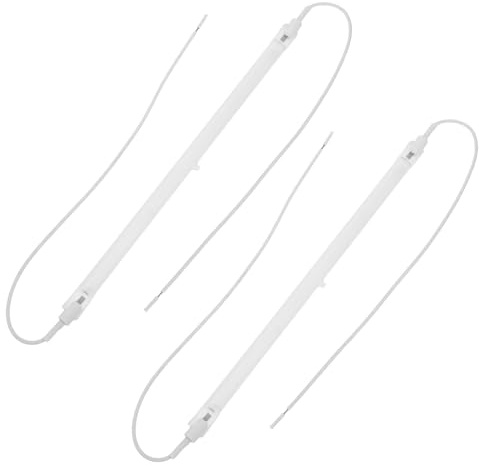 jojofuny Lot de 2 Tubes Chauffants Quartz en Céramique pour Chauffage Électrique Portable, Installation Facile, Lumière Douce Confortable, pour Bureaux et Salons