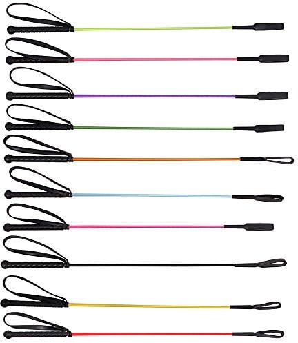 NETPROSHOP Basismodell Reitgerte Springstock mit Gummigriff und Handgelenkschlaufe Farbwahl, Farbe:Hellblau