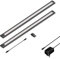 ledscom.de LED Unterbau-Leuchte SIRIS schwarz matt, flach, je 50cm, je 531lm, warm-weiß, 2er Set