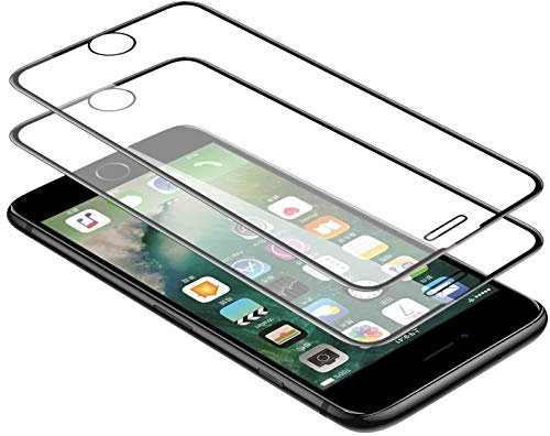 WEOFUN 3D Schutzfolie für iPhone 6/6s/7/8(4.7Zoll) [2 Stück] - Schwarz