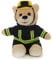 Euro Souvenirs Kuscheltier Bär aus Plüsch | Plüschbär in verschiedenen Motiven | weiches Stofftier | Feuerwehrmann Polizist Arzt (Bär Feuerwehrmann)