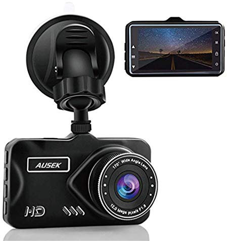 Dash Cam, 1080P Full HD Dashcam Car Camera DVR Dashboard Camera 3 Inch 2.5D Glass Screen, for Loop Recording, G-Sensor, Parking Monitor