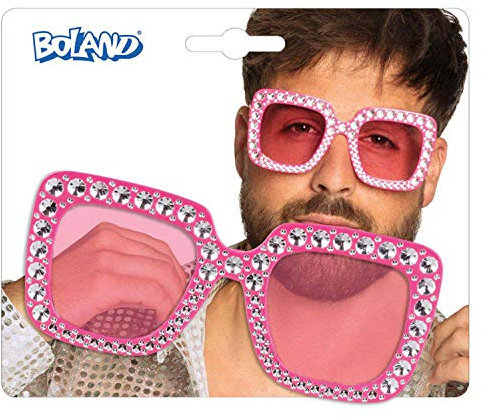 Boland 02632 02632 Lunettes de fête pour adulte avec strass Rose Taille unique