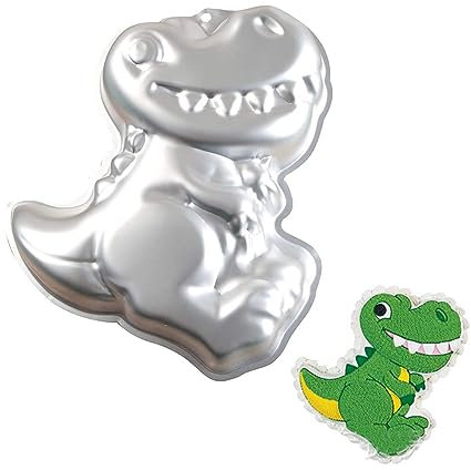 TinLeJa Moule à gâteau en aluminium 3D en forme de dinosaure - Fournitures de cuisine