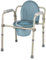 CO-Z Toilettenstuhl für Senioren 135kg Faltbar Nachtstuhl mit Armlehne Hygienischer Toilettenstuhl Toilettenhilfe WC Stuhl Höhenverstellbar Stuhl für Toilette mit herausnehmbarer Eimer