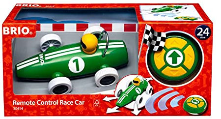 BRIO 30414 Rennwagen Racing Green - Schnittiger Sportwagen mit kindgerechter RC-Fernsteuerung - Empfohlen ab 2 Jahren